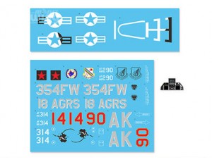 Freewing F-16 V2 Artic Camo Decal Set